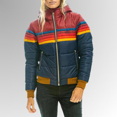 Dina™ - Chaqueta Acolchada Rainbow Retro