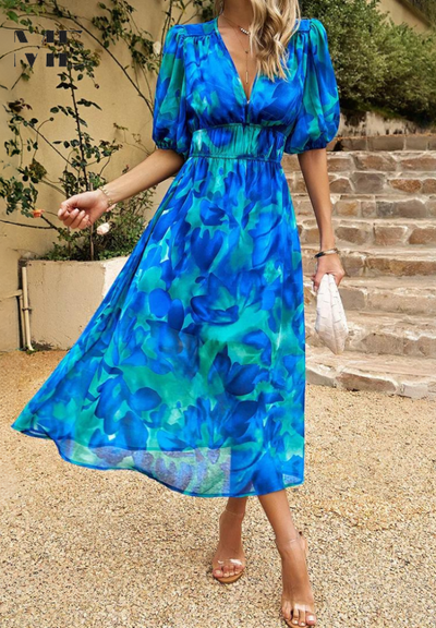 Violetta – Vestido Floral Sofisticado